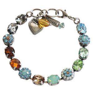Mariana "Forget Me Not" Silver Plated Must-Have Oval and Pavé Crystal Bracelet, 4416 1329
