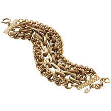Catherine Popesco 14k Gold Plated 5 Multi Strand Chain Bracelet, 1620G