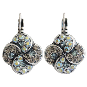 Mariana "Martini" Silver Plated Extra Luxurious Clover Crystal Earrings, 1319/1 215-3