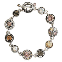 Patricia Locke Pantomime Sterling Silver Plated Swarovski Crystal Mosaic Bracelet, 7.25" Champagne BR0331S