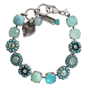 Mariana "Athena" Silver Plated Lovable Mixed Element Crystal Bracelet, 4045/1 M1087