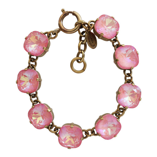 Catherine Popesco 14k Gold Plated Crystal Round Bracelet, 1696G Ultra Blush