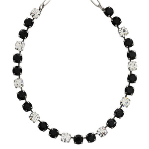 Mariana "Checkmate" Silver Plated Must-Have Everyday Crystal Necklace, 3252 280-1