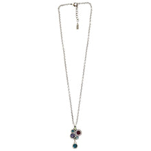 Patricia Locke Balancing Act Sterling Silver Plated Swarovski Round Mosaic Dangle Pendant Necklace, NK0521S Waterlily
