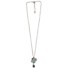 Patricia Locke Balancing Act Sterling Silver Plated Swarovski Round Mosaic Dangle Pendant Necklace, NK0521S Zephyr