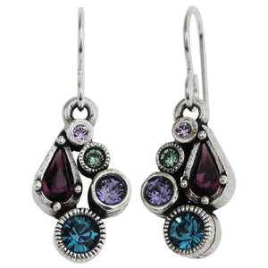 Patricia Locke Bitty Sterling Silver Plated Earrings, Waterlily EF1038S