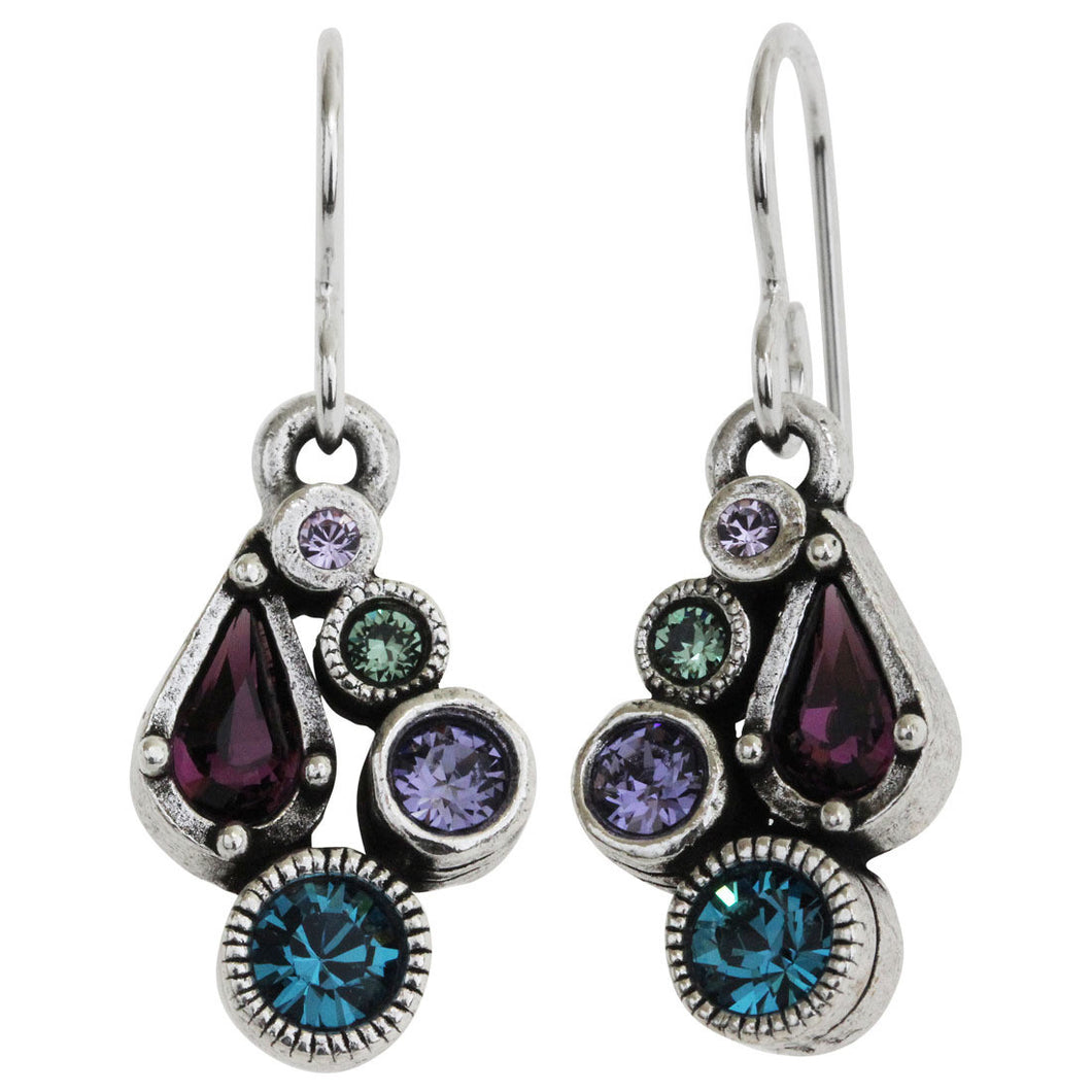 Patricia Locke Bitty Sterling Silver Plated Earrings, Waterlily EF1038S