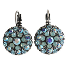 Mariana "Pacific Opal Blue" Silver Plated Guardian Angel Crystal Earrings, 1029 26770