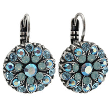 Mariana "Pacific Opal Blue" Silver Plated Guardian Angel Crystal Earrings, 1029 26770
