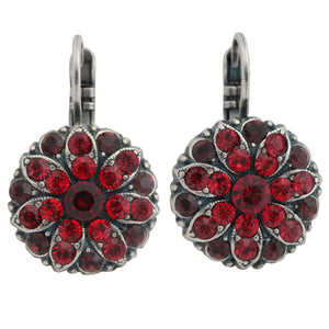 Mariana "Lady in Red" Silver Plated Guardian Angel Crystal Earrings, 1029 1070