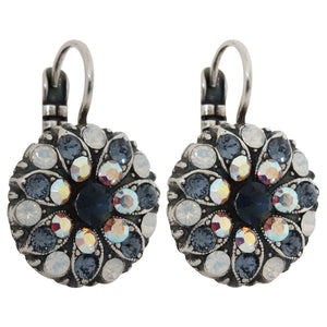 Mariana "Mood Indigo" Silver Plated Guardian Angel Crystal Earrings, 1029 1069