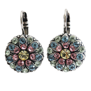 Mariana "Spring Flowers" Silver Plated Guardian Angel Crystal Earrings, 1029 2141
