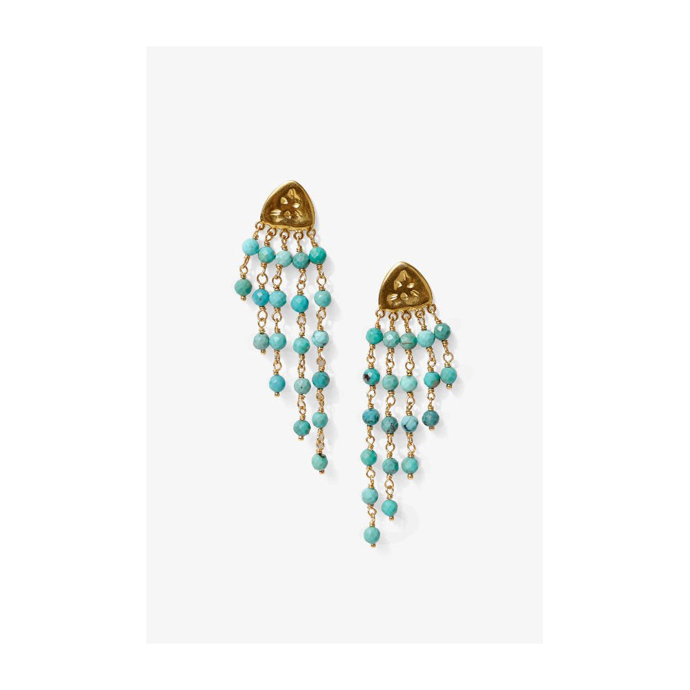 Chan Luu Bolide Cascade Chandelier Turquoise Earrings