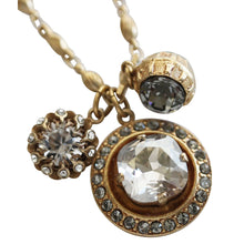 Catherine Popesco 14k Gold Plated Crystal 3 Charm Double Strand Layered Necklace, 21" 1361G Shade