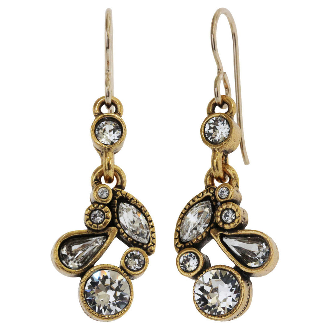 Patricia Locke Cherish Gold Plated Earrings, All Crystal EF0804G