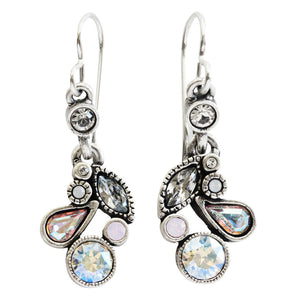 Patricia Locke Cherish Sterling Silver Plated Mosaic Dangle Swarovski Earrings, EF0804S Sugar