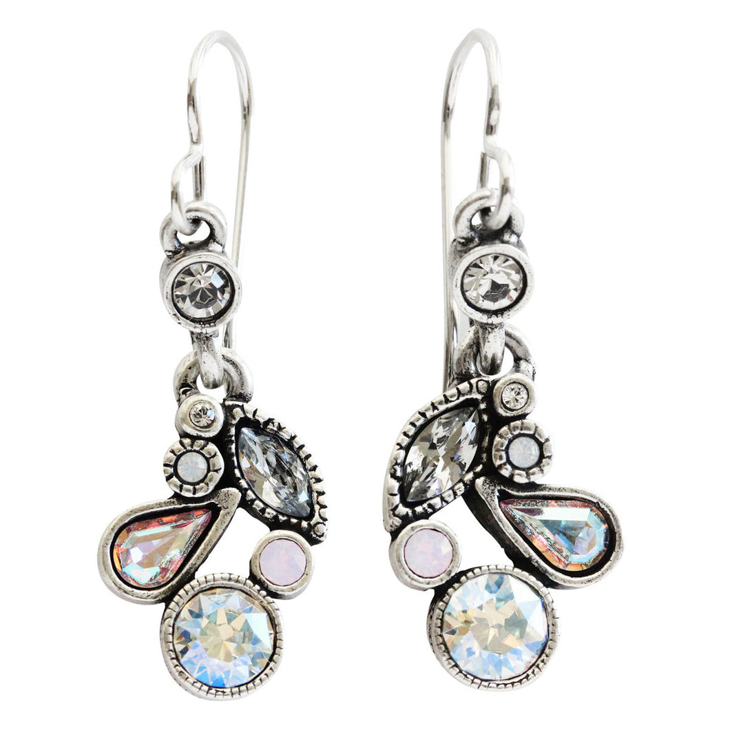 Patricia Locke Cherish Sterling Silver Plated Mosaic Dangle Swarovski Earrings, EF0804S Sugar
