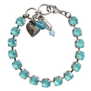 Mariana "Ocean Blue" Silver Plated Must-Have Everyday Crystal Tennis Bracelet, 4252 029029