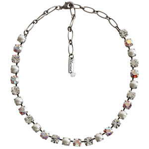 Mariana "Crystal Pearls" Silver Plated Must-Have Everyday Crystal Necklace, 3252 M48001