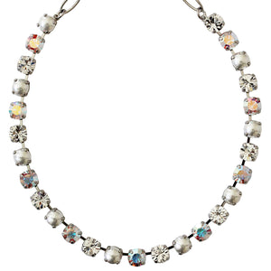 Mariana "Crystal Pearls" Rhodium Plated Must-Have Everyday Crystal Necklace, 3252 M48001ro