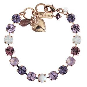 Mariana "Purple Paradise" Rose Gold Plated Must-Have Everyday Crystal Tennis Bracelet, 4252S01 M371-1rg