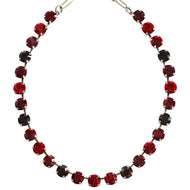 Mariana "Lady in Red" Silver Plated Must-Have Everyday Crystal Necklace, 3252 1070