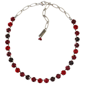 Mariana "Lady in Red" Silver Plated Must-Have Everyday Crystal Necklace, 3252 1070
