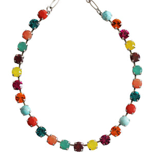 Mariana "Masai" Silver Plated Must-Have Everyday Crystal Necklace, 3252 M1077