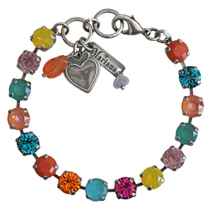 Mariana "Masai" Silver Plated Must-Have Everyday Crystal Tennis Bracelet, 4252 M1077