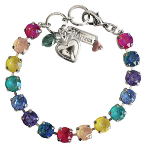 Mariana "'Sun-Kissed Rainbow" Rhodium Plated Must-Have Everyday Crystal Tennis Bracelet, 4252 168-1ro