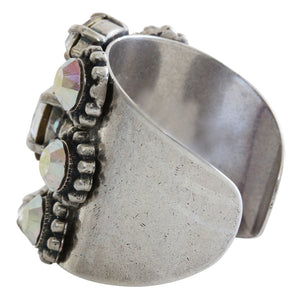 Mariana Silver Plated Marquis Cluster Statement Swarovski Crystal Ring, 8.5 Clear Crystal AB 7503 0011AB