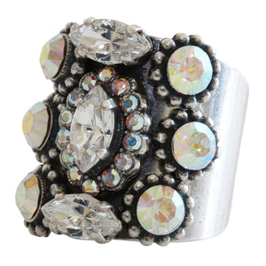 Mariana Silver Plated Marquis Cluster Statement Swarovski Crystal Ring, 8.5 Clear Crystal AB 7503 0011AB