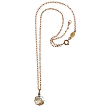 Catherine Popesco 14k Gold Plated Crystal 12mm Pendant Necklace, 6556GN Champagne