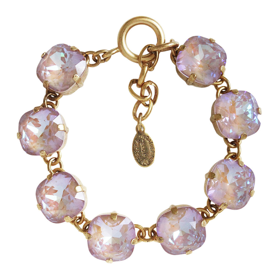 Catherine Popesco 14k Gold Plated Crystal Round Bracelet, 1696G Dusty Pink