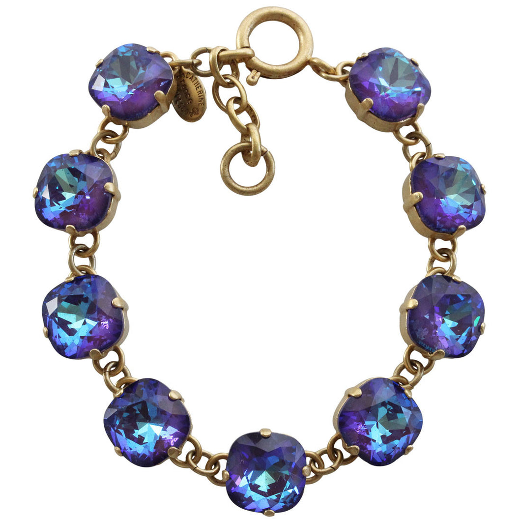Catherine Popesco 14k Gold Plated Crystal Round Bracelet, 1696G Ultra Purple