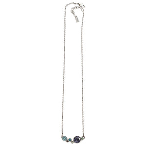Patricia Locke Curtain Call Sterling Silver Plated Swarovski Pendant Necklace, NK0539S Waterlily