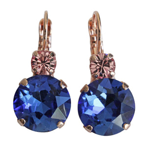 Mariana "Kiss from a Rose" Rose Gold Plated Lovable Double Stone Crystal Earrings, 1037R 223206rg