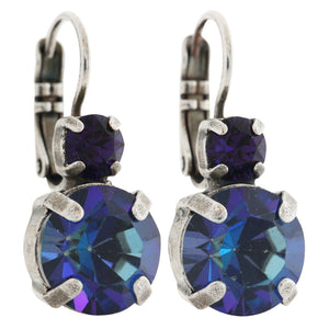 Mariana "Happy Hour" Silver Plated Lovable Double Stone Crystal Earrings, 1037 3101