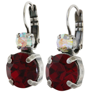 Mariana "True Romance" Silver Plated Lovable Double Stone Crystal Earrings, 1037 2300