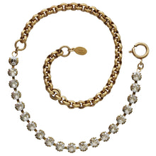 Catherine Popesco 14k Gold Plated Double Wrap Tennis Chain Link Crystal Bracelet, 1668G Shade