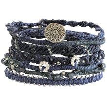 Wakami Earth Bracelet, 6.5-7" Indigo Navy Blue 7 Strand wa0389-103
