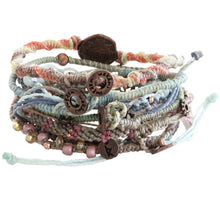 Wakami Earth Bracelet, 6.5-7" Multi Pastel Morning Day 7 Strand wa0389-10
