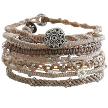 Wakami Earth Bracelet, 6.5-7" Natural Beige 7 Strand wa0389-102