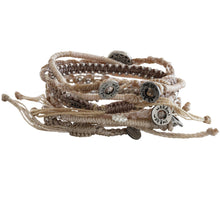 Wakami Earth Bracelet, 6.5-7" Natural Beige 7 Strand wa0389-102