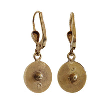 Catherine Popesco 14k Gold Plated Enamel Petite Round Crystal Earrings, 3020G Navy Blue