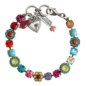 Mariana "Poppy" Silver Plated Must-Have Blossom Crystal Bracelet, 4173/3 M1909