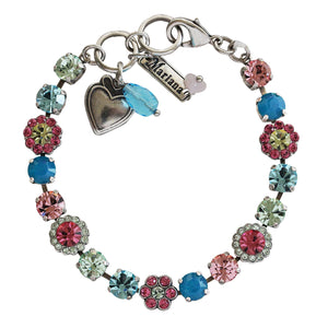 Mariana "Spring Flowers" Silver Plated Must-Have Blossom Crystal Bracelet, 4173/3 2141