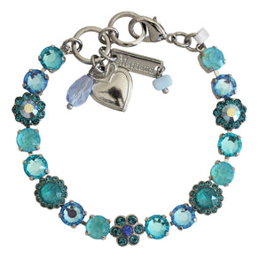 Mariana "Tranquil" Rhodium Plated Must-Have Blossom Crystal Bracelet, 4173/3 140-4ro