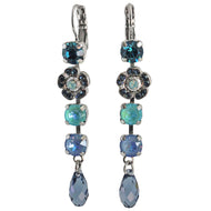 Mariana "Fairy Tale" Rhodium Plated Floral Crystal Dangle Earrings, 1504/1 1157ro
