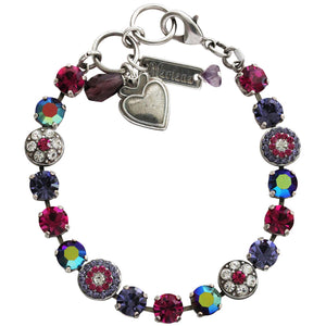 Mariana "Purple Fuchsia" Silver Plated Must-Have Pavé Crystal Bracelet, 4044 300-1